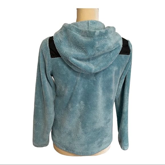 The North Face Girls Blue Hooded Fleece Jacket Size L - Picture 6 of 15